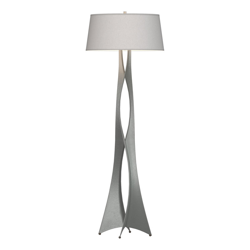 Moreau 62.6" Novelty Floor Lamp, Flax, Vintage Platinum