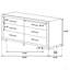 Commode 6 tiroirs Polk Cappuccino-1405965354
