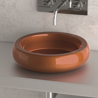 Lavabo de salle de bain vasque circulaire en métal Zero