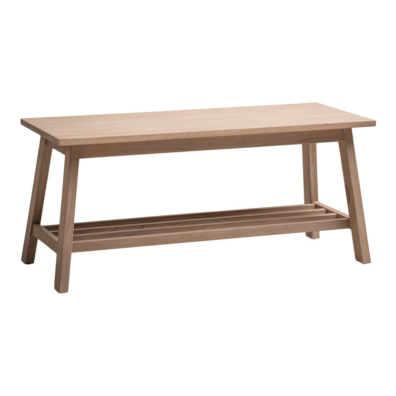 Mac Upholstered Storage Bench, Natural