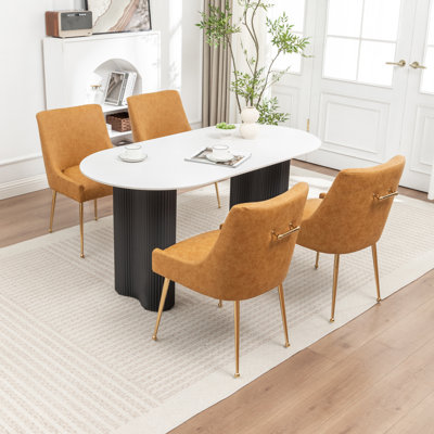 Chaise rembourrée en similicuir Zanthia