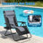 Oversized Padded Zero Gravity Reclining Lawn Chair with Cup Holder (Supports up to 400 lbs)-300050006