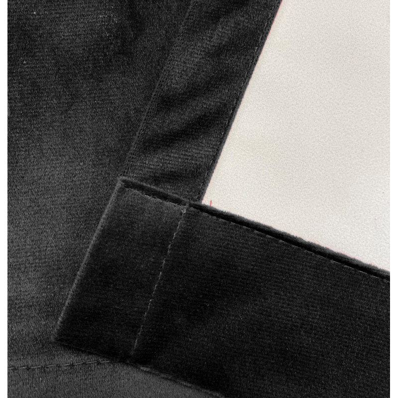 Ahnylah Blackout Curtain Pair, 117cm Width x 137cm Drop, Black