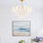 Mickle 8 - Light Dimmable Gold Chandelier with Crystal Feather