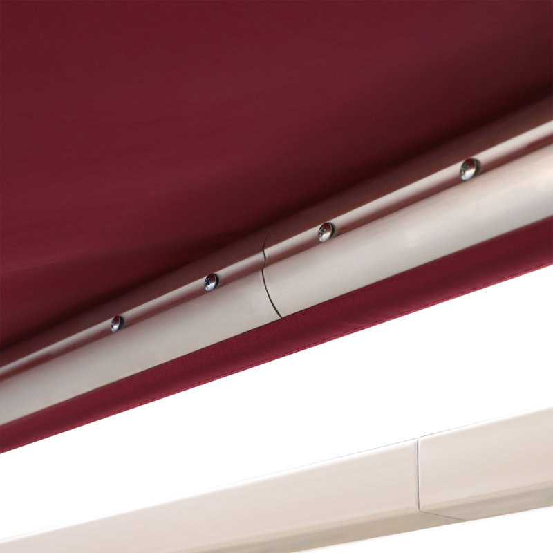 Auvent rétractable, H 0,01 po x l 96,5 po x P 155,5 po, Rouge, Couleur unie