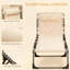 Chaise de bronzage inclinable pour l'extérieur avec siège et appui-tête rembourrés, conception pliante pour la plage, la cour, le patio et la piscine