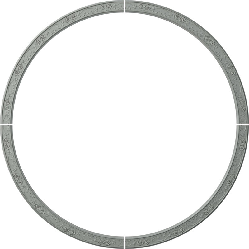 Ensemble d'anneaux de plafond Rose, H 42,5 po x l 42,5 po, Paquet de 4 (forme un cercle complet)