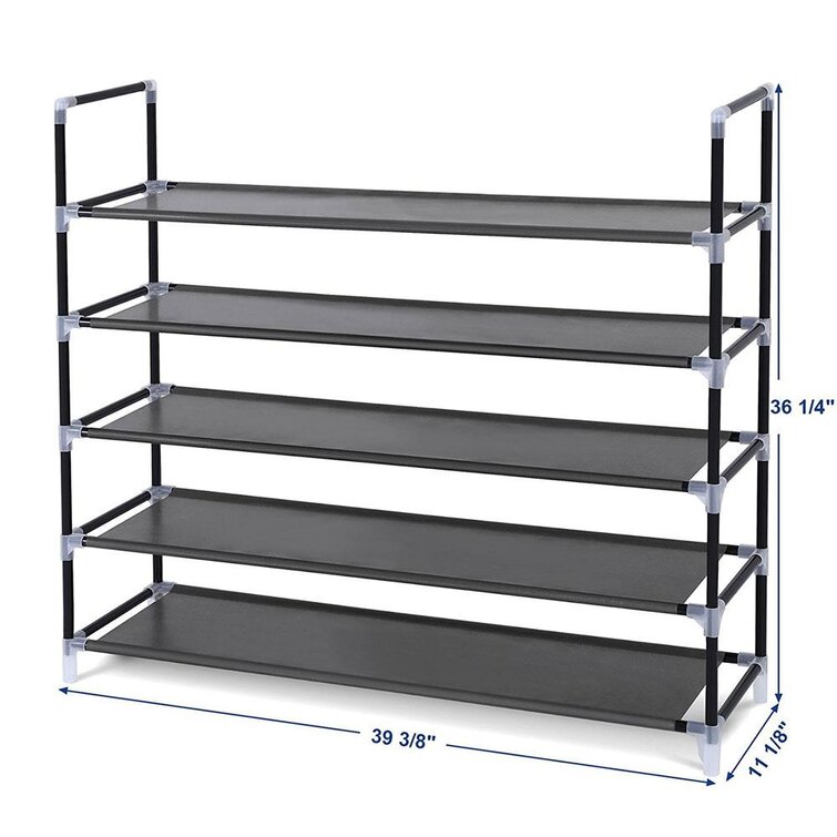 25 Pair Metal Shoe Rack Rebrilliant Finish: Bronze