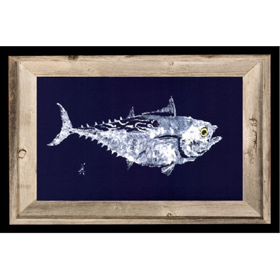 Albacore poisson, reproduction d'art - bleu marine