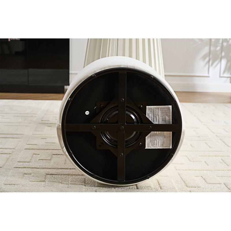 Chaise d'appoint rembourrée, Crème, crème