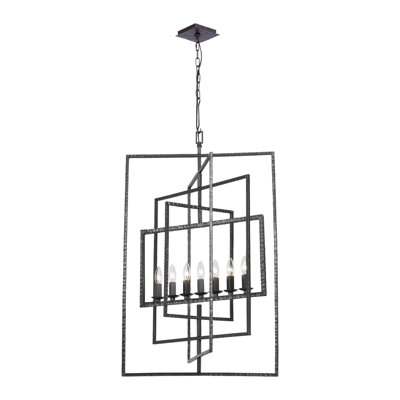 Lustre carré/rectangulaire 7 lumières style bougie Kilmarnock