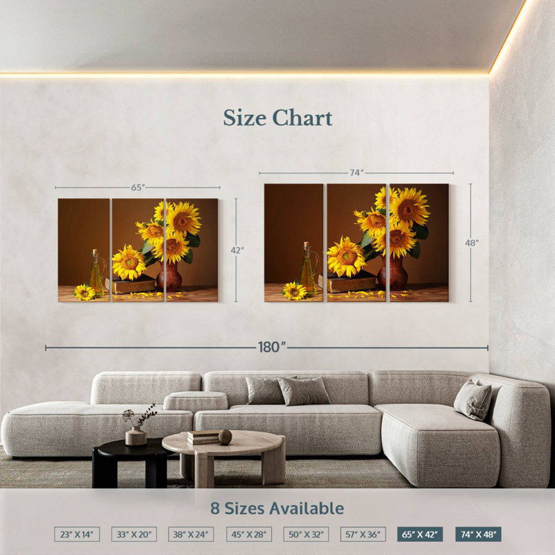 Harnek Sunflower Elegance, 42" H x 65" W