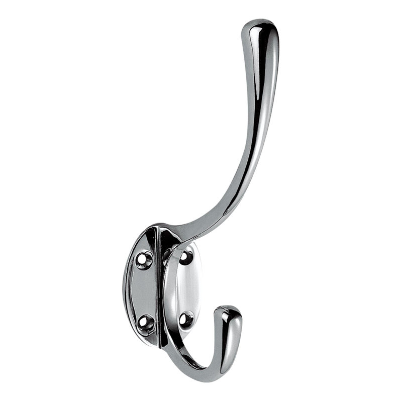 Bettie Metal Wall Wall Hook, Polished Chrome