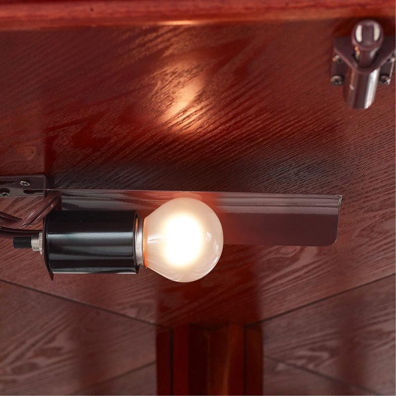 Vitrine de coin à 6 tablettes avec lumières, miroirs et tablettes réglables (ampoule E26 non incluse)