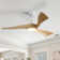 132cm 3 - Blade Classic Propeller Ceiling Fan With Remote Control And Led Light Kit Included