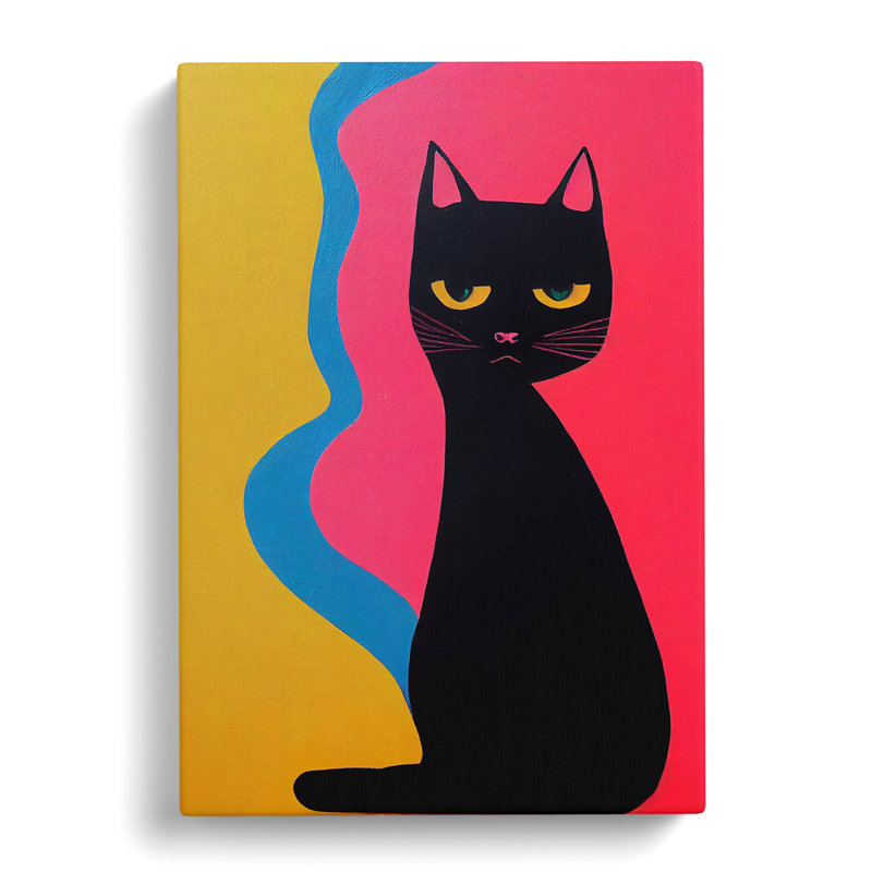 XC1022-1708X Cool Cat Abstract - Wrapped Canvas Print, 60cm H x 40cm W x 3cm D