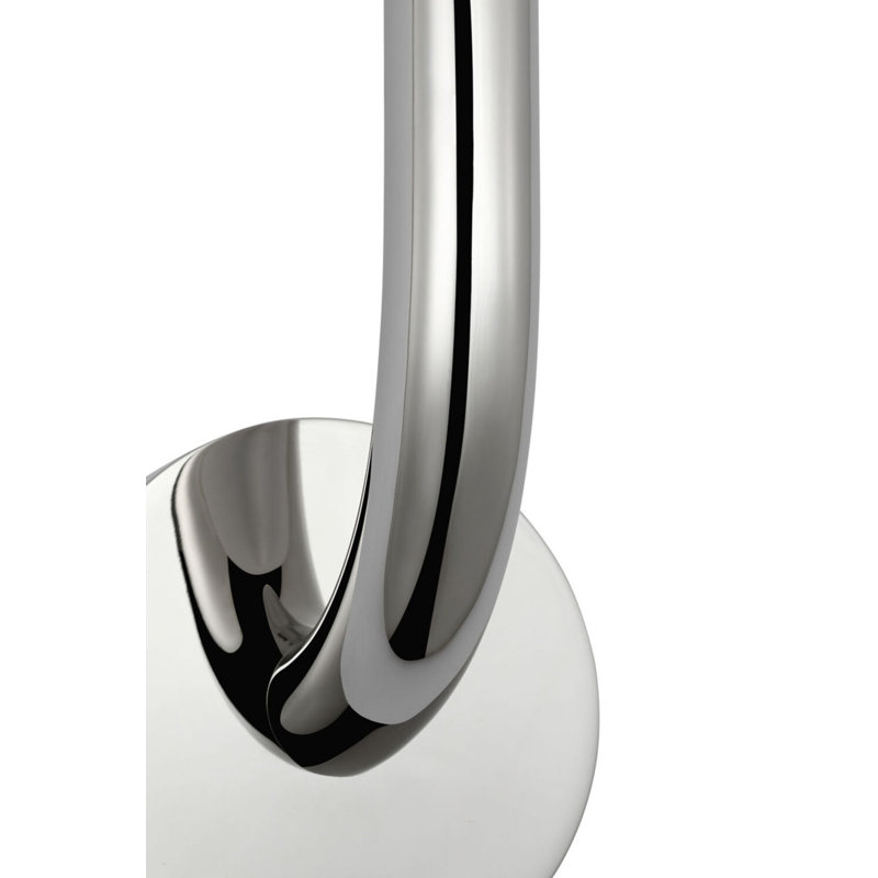 Rousseau Single Sconce with Seeded Glass, Polished Nickel