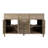 Celine 60 in Double Sink Bathroom Vanity with Quartz Top, Brown-945605035