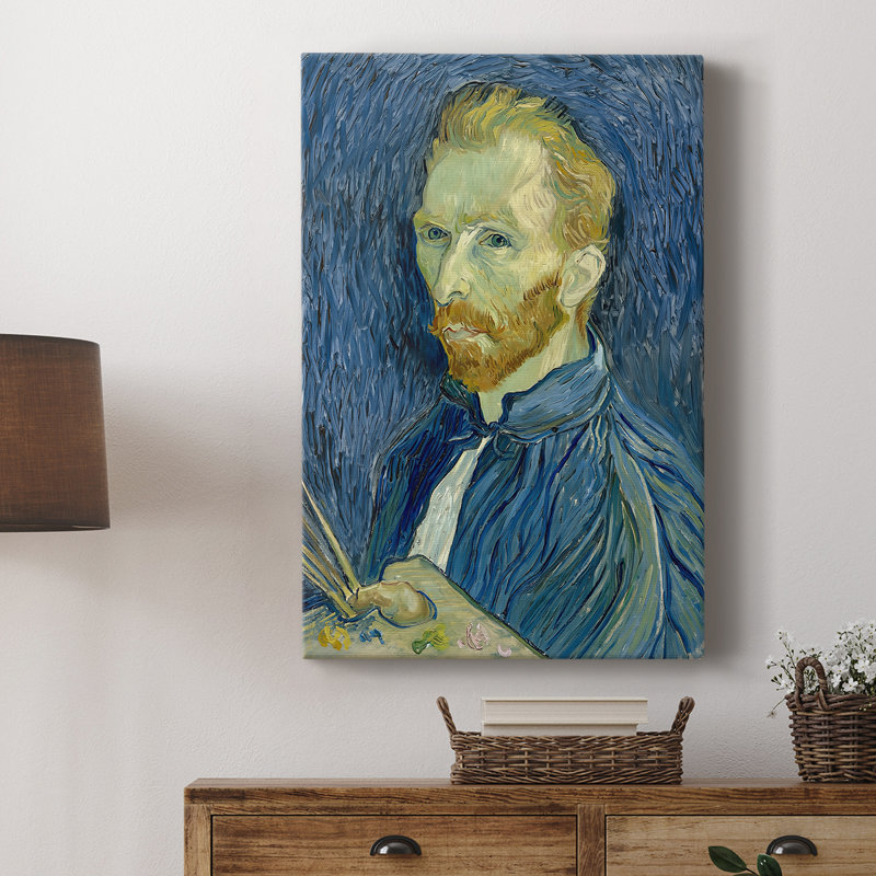 Autoportrait sur toile tendue par Vincent Van Gogh, 12 x 18
