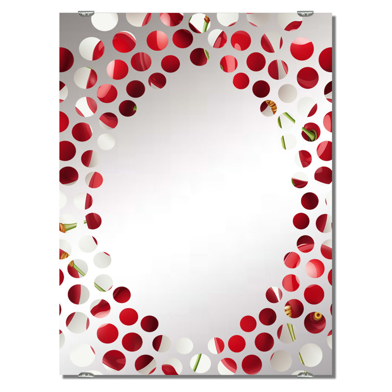Alcocer - Miroir mural cerise MIR141432, 32 po x 24 po