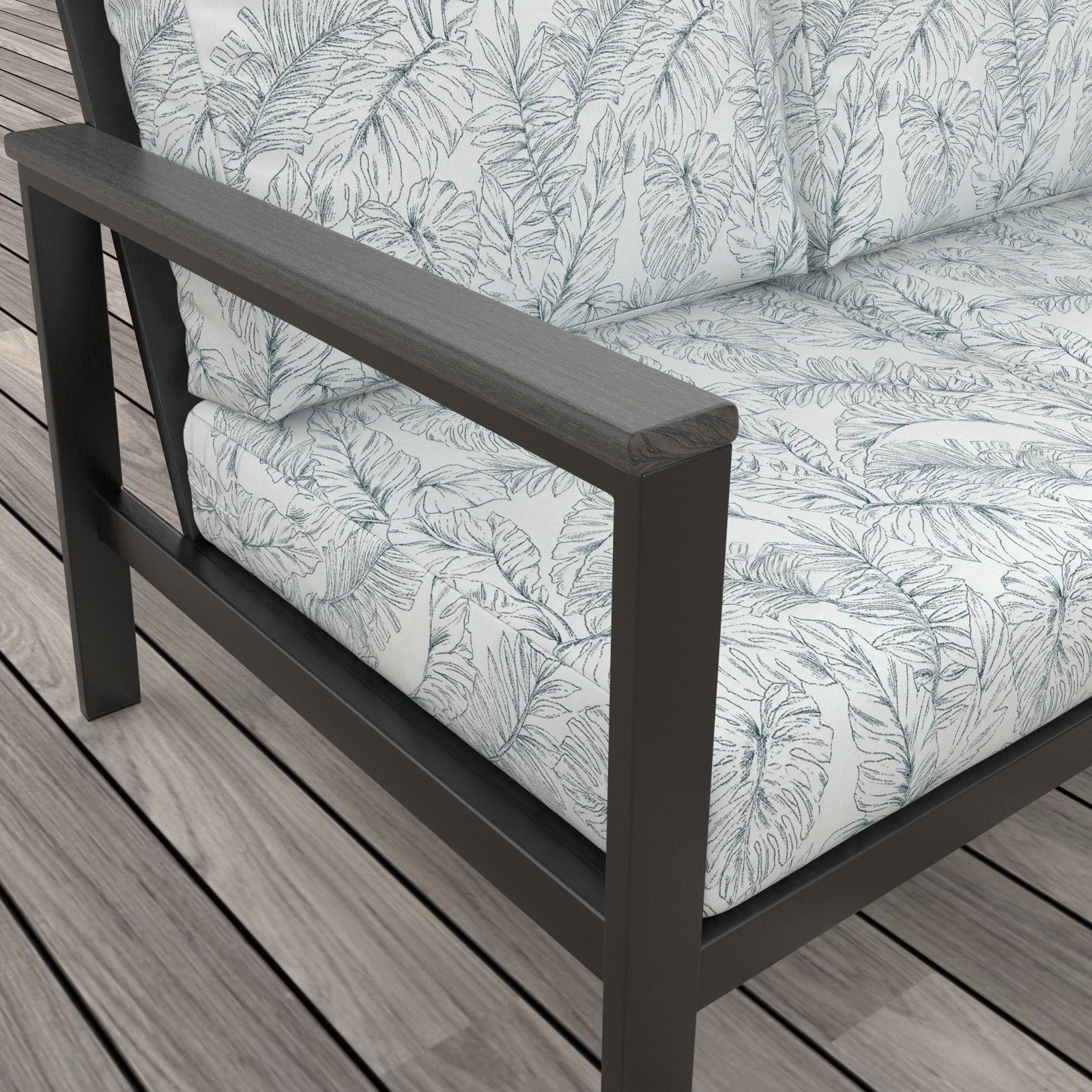 Townsend 80" Sunbrella® Patio Sofa, Sunbrella® Calm Laurel, Yes, Coastal Gray