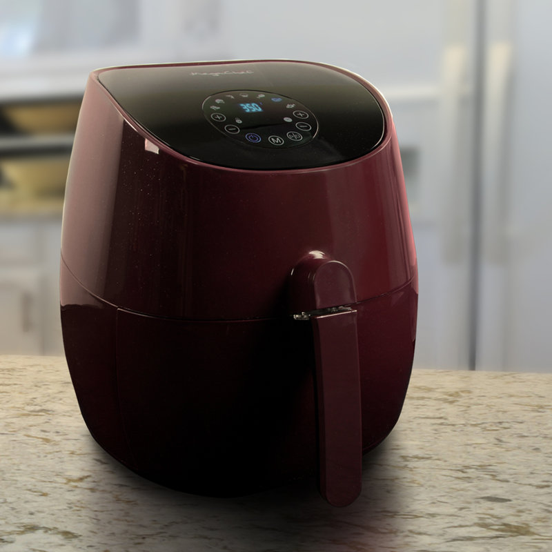 Mega Chef 3.3 Litre Air Fryer and Multi Cooker with 7 Pre-Programmed Settings, Burgundy
