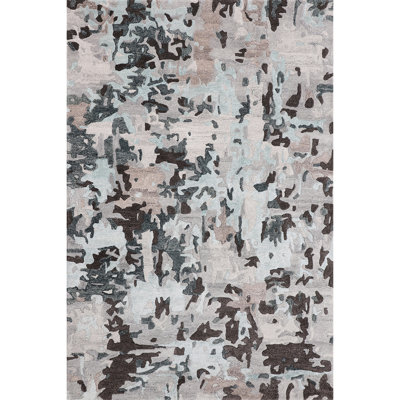 Hand Woven Wool Abstract Area Rug