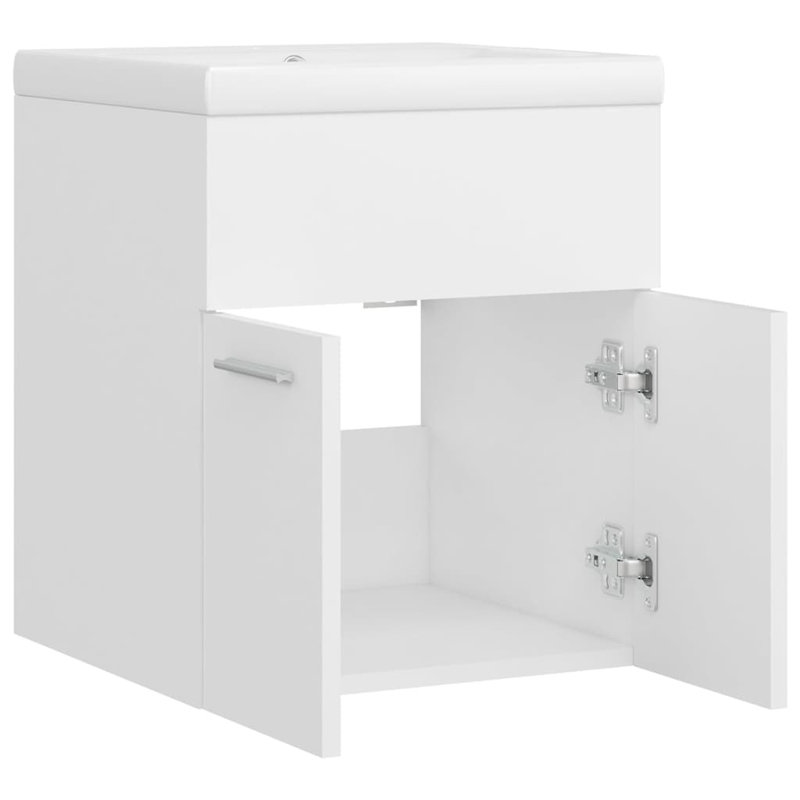 Pratcher 410mm Single Bathroom Vanity with Integrated Ceramic Basin, White