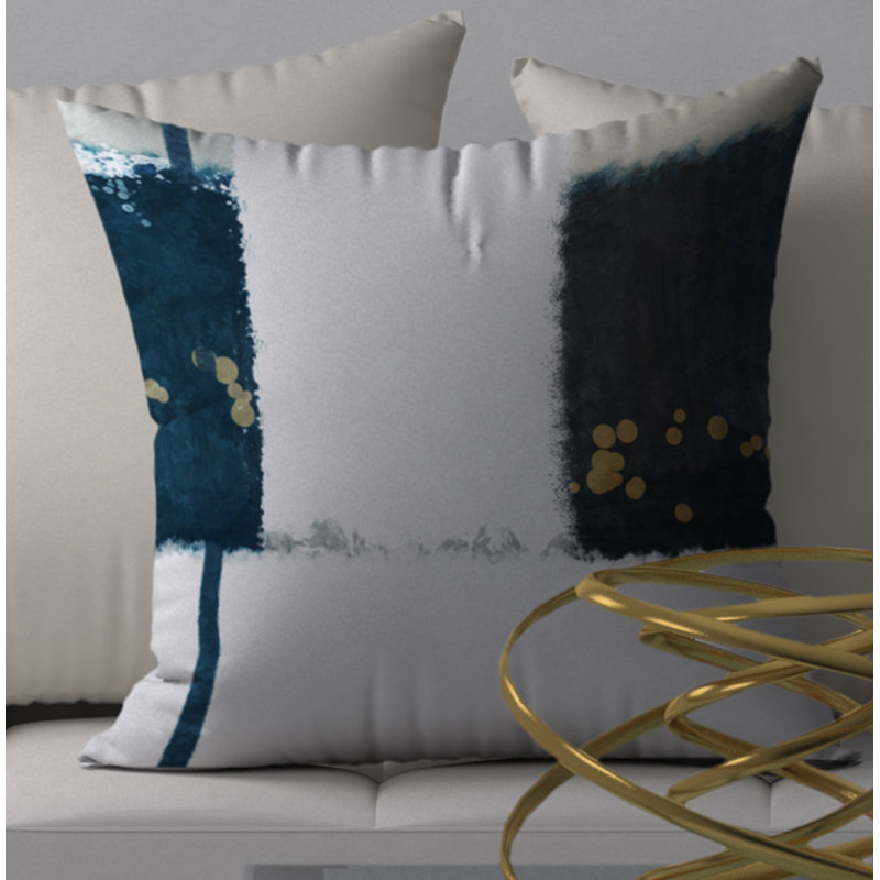 Abstract Throw Pillow, 24" H x 24" W