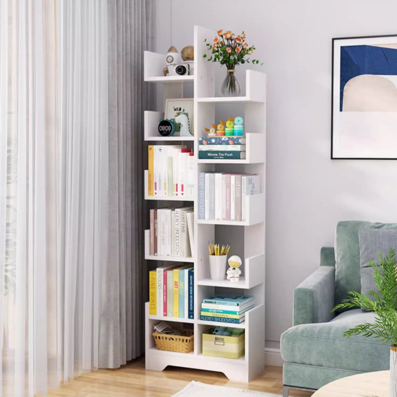 Cactus Bookcase  Freestanding Storage Organizer Corner Display Rack Cabinet for Bedroom Living Room Office Bookshelf Display