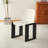 Rectangular Wood Frame Armless Dining Chairs