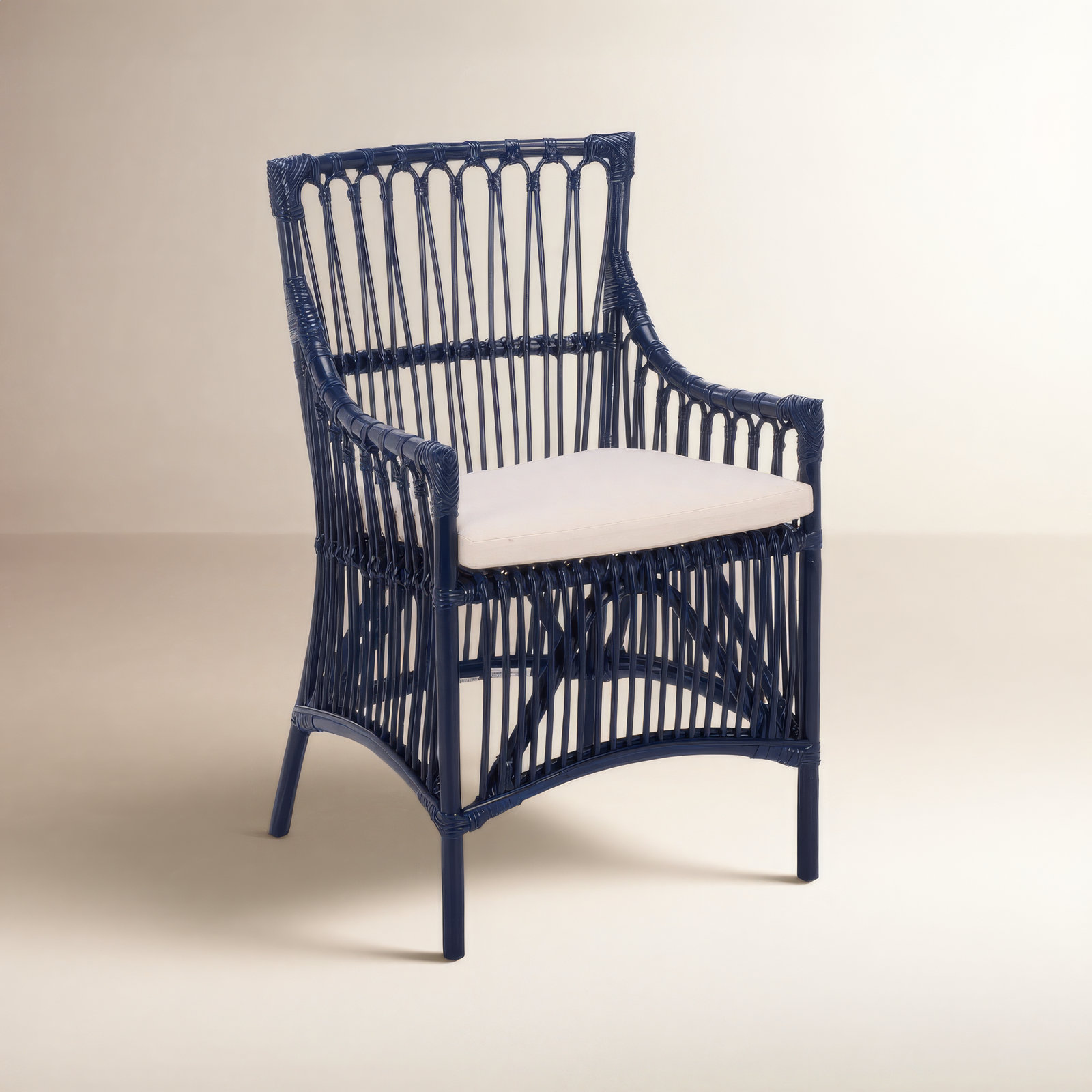 Bree Handmade Side Chair, Navy Blue