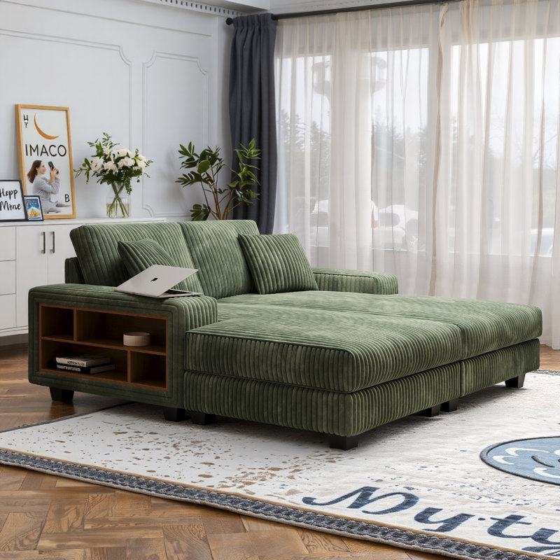 Canapé-lit 79,5 po, Vert
