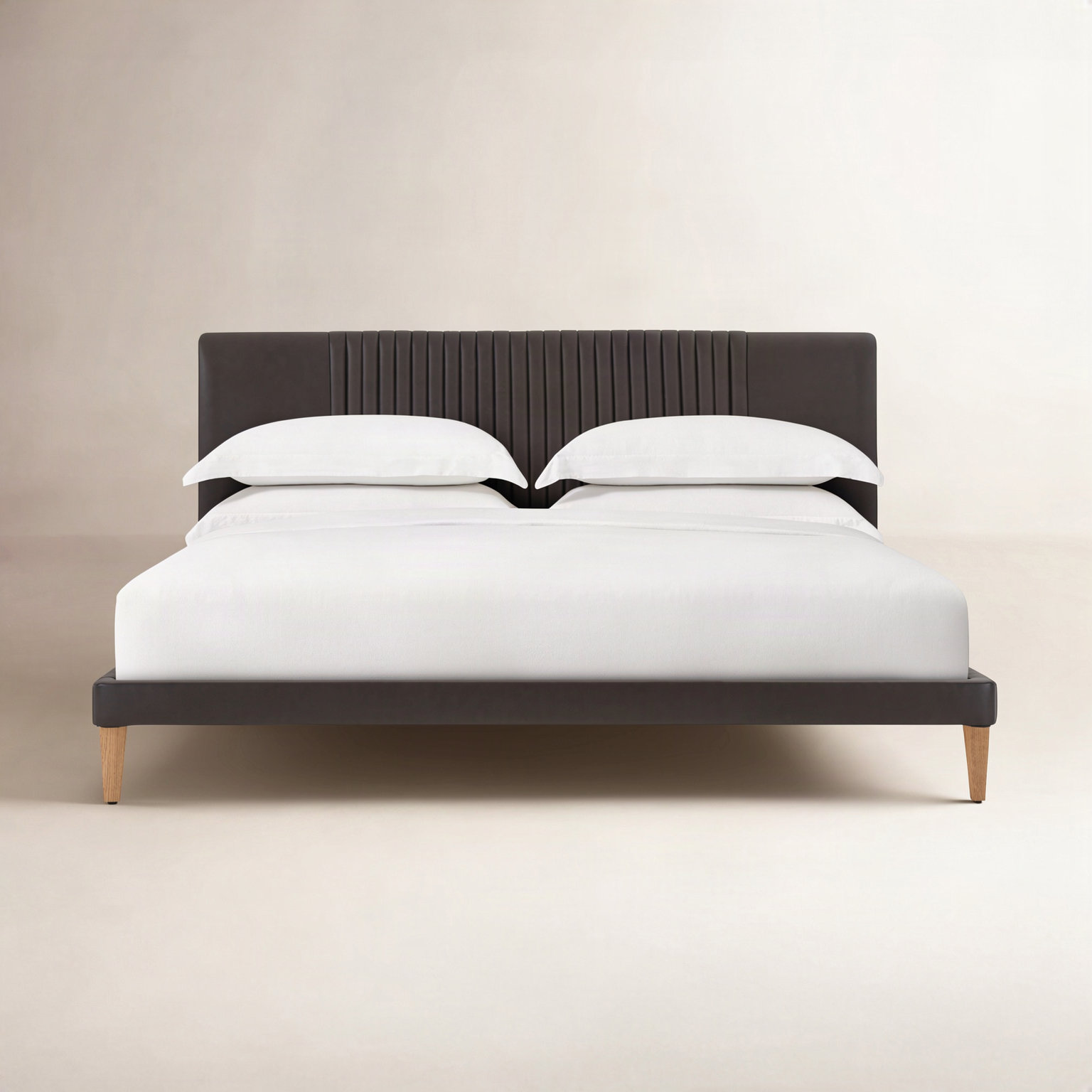 Kyoto Upholstered Bed, Queen, Gray