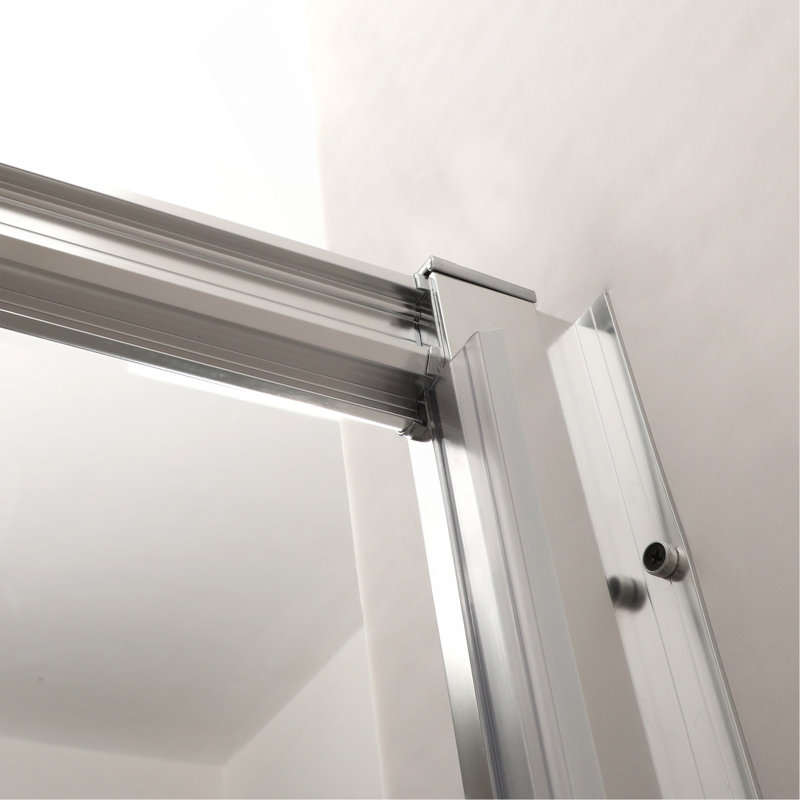 Shower Door 60"W x 72"H Single Sliding Bypass Shower Enclosure, 1/4" (6mm), Chrome, Chrome