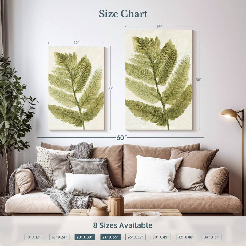 Harnek Forest Ferns III, H 36 po x l 24 po