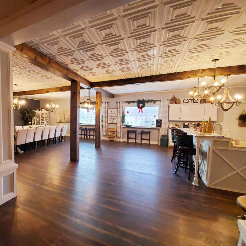 Ultra Pure White Polystyrene Coffered Ceiling Tile Set