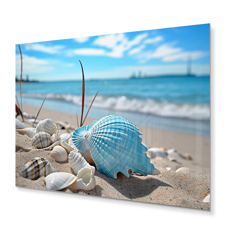 Minimalisme Beachside Tranquility II - Nautique et plage, art mural en métal, salon, H 12 po x l 20 po x P 1 po