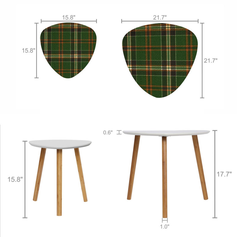 Ensemble de 2 tables basses gigognes Triangle
