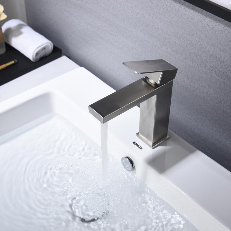 Single Handle Stainless Steel Bathroom Sink Faucet