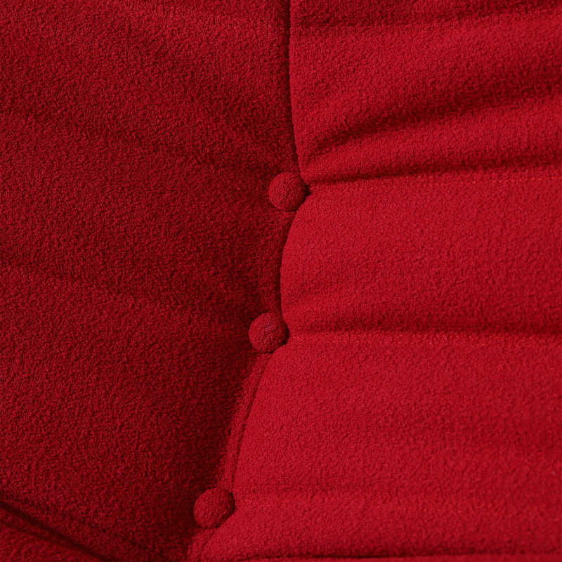 Fauteuil de jeu Aruba, aucun assemblage requis, Velours rouge Teddy