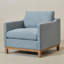 Fauteuil rembourré en duvet d'oie 34,5 po Cami-1498386948