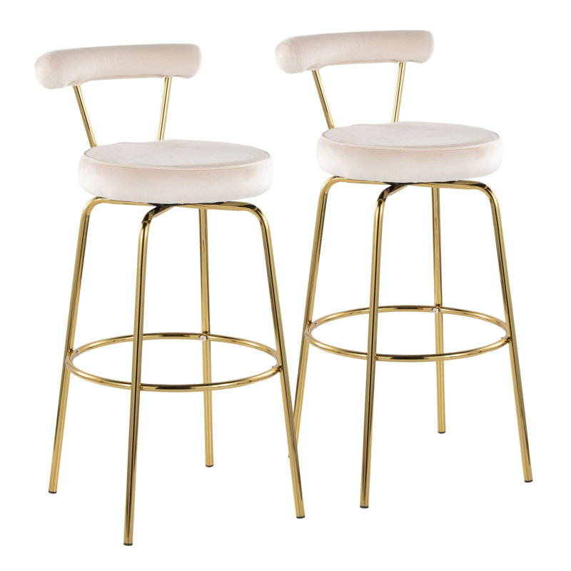 Tabouret de bar 30 po à hauteur fixe Rhonda - ensemble de 2