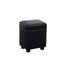 Ensemble de canapé convertible 3 pièces en cuir noir respirant avec rangement et fonction de lit - Canapé modulaire multifonctionnel pour petits espaces