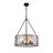 Jairdan 5-Light Dimmable Ripple Glass Drum Chandelier-731802082