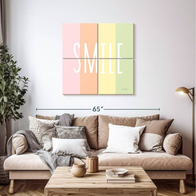 Sourire arc-en-ciel, H 38 po x l 38 po