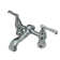 Hot Springs Double Handle Deck Mounted Clawfoot Tub Faucet
