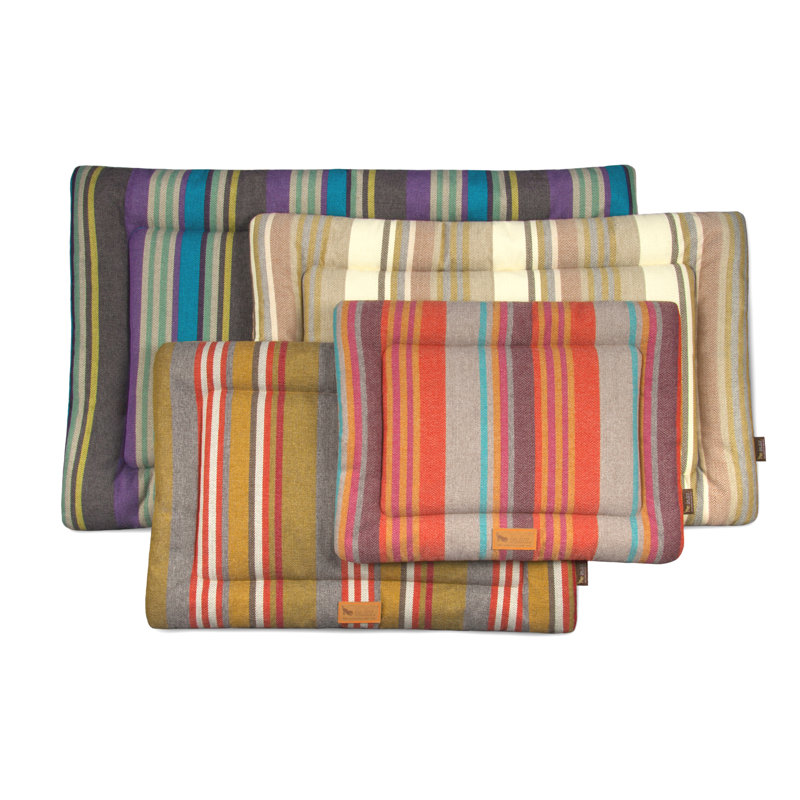 Horizon Collection Striped Washable Pet Bed, Extra Large (1.9" H x 42" W x 28" D)