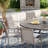 8-Person Round Patio Dining Set with 60" Dining Table and 8 Stackable PVC-coated polyester Chairs-762524943