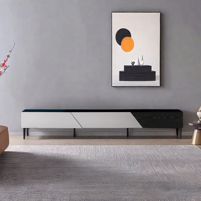 Meuble télé moderne avec rangement arrondi
